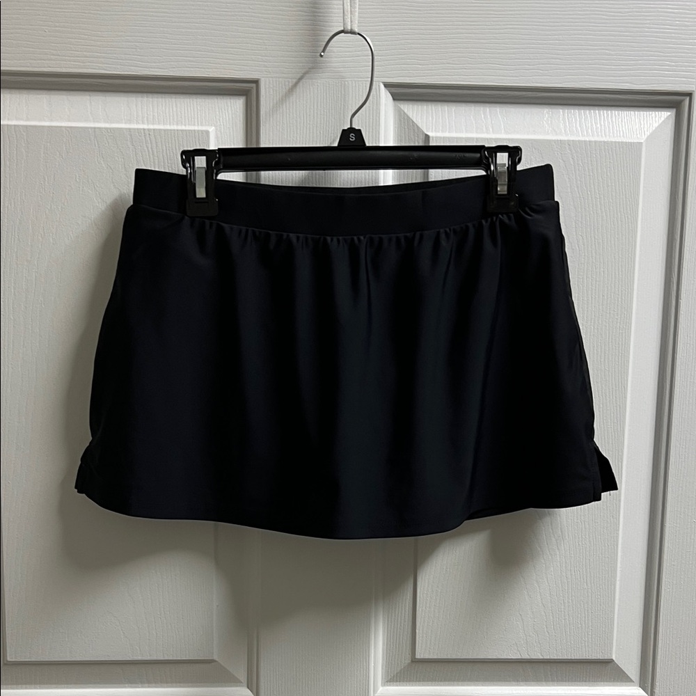 Tropical Honey Women's Black Swim Skirt size 12 NWOT 3146